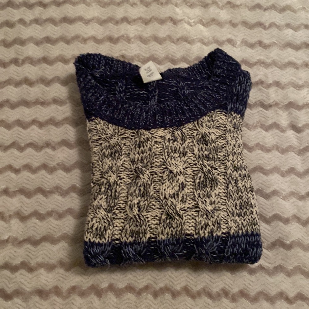 J. Crew Blue and White Striped Sweater Size XS
